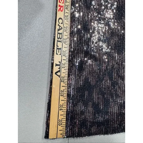 Guess Sequin Off Shoulder Bodycon Sheer Sleeve Dress - Picture 4 of 12